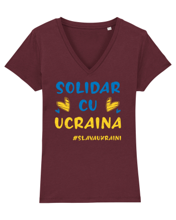 Solidar cu Ucraina Burgundy