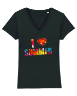 Love Summer Tricou mânecă scurtă guler V Damă Evoker