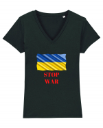 Stop War! Tricou mânecă scurtă guler V Damă Evoker