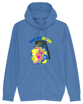 Make Love Not War Bright Blue