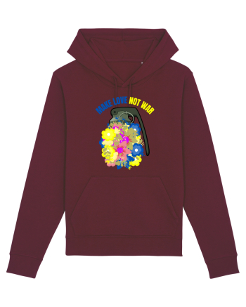 Make Love Not War Burgundy