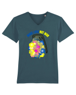Make Love Not War Tricou mânecă scurtă guler V Bărbat Presenter