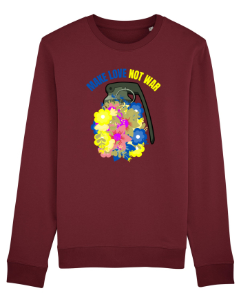 Make Love Not War Burgundy