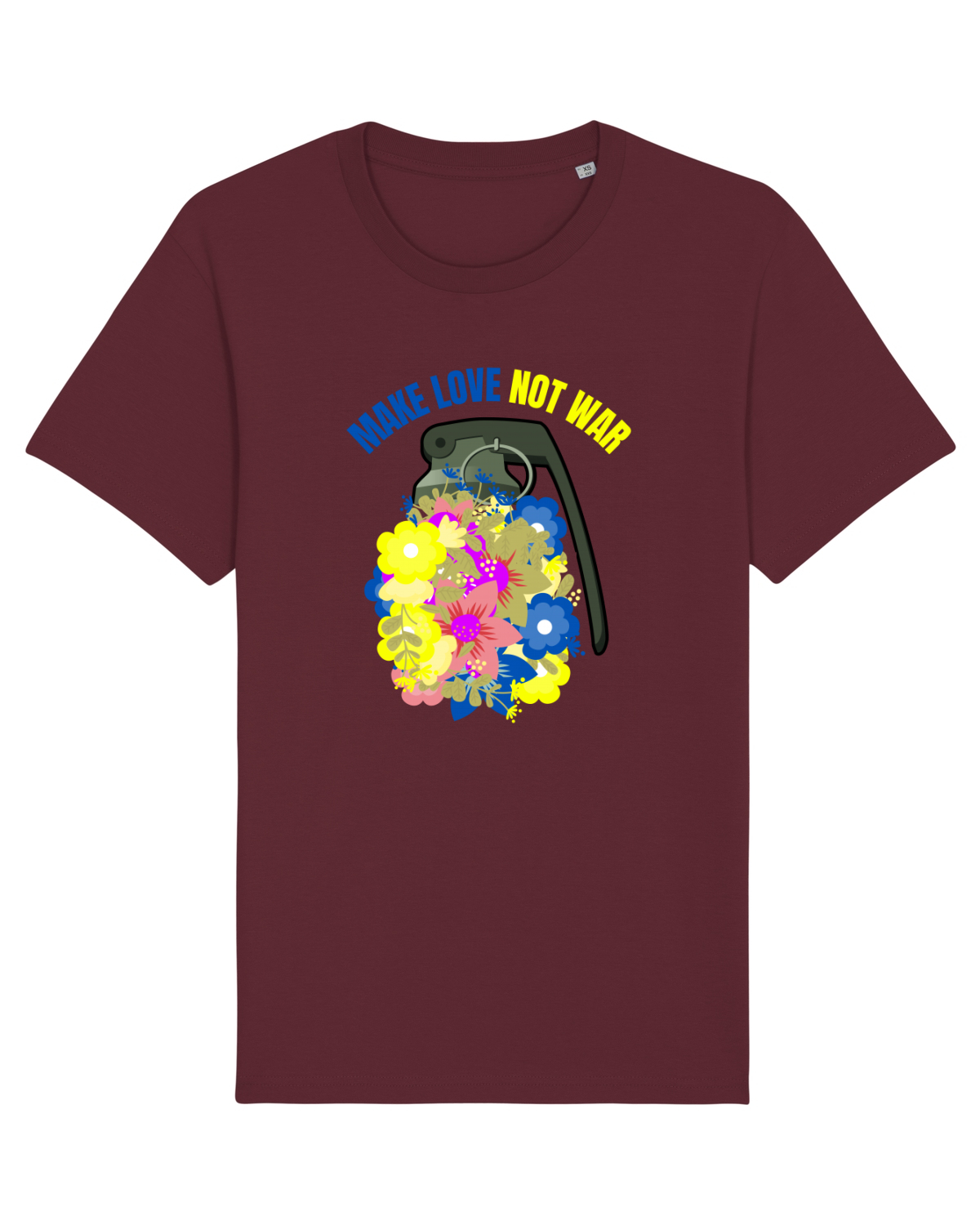 Tricou mânecă scurtă Unisex Rocker Burgundy