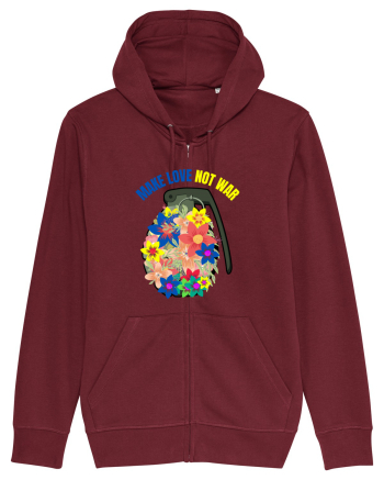 Make Love Not War Burgundy