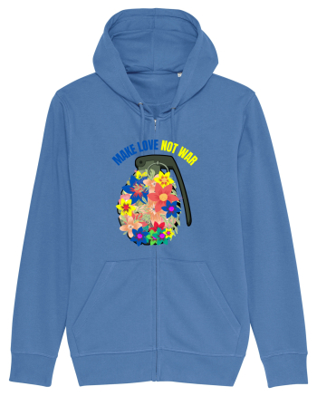 Make Love Not War Bright Blue