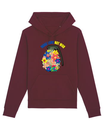 Make Love Not War Burgundy