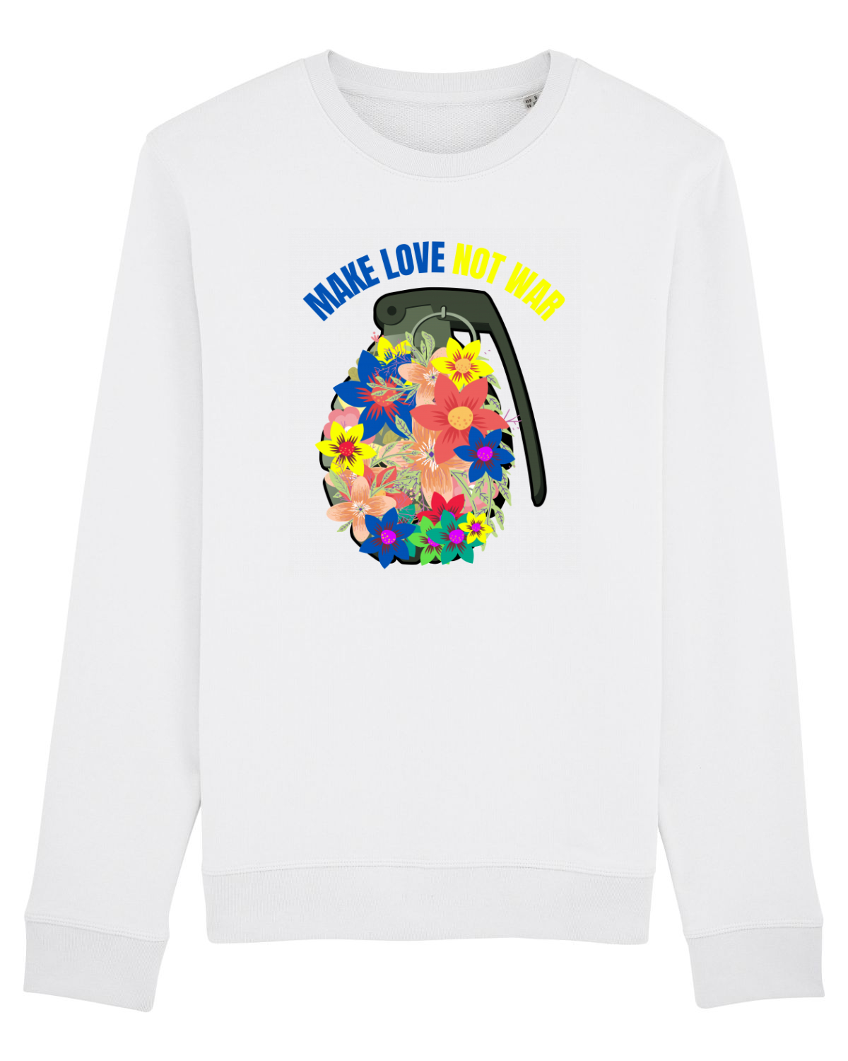 Bluză mânecă lungă Unisex Rise White