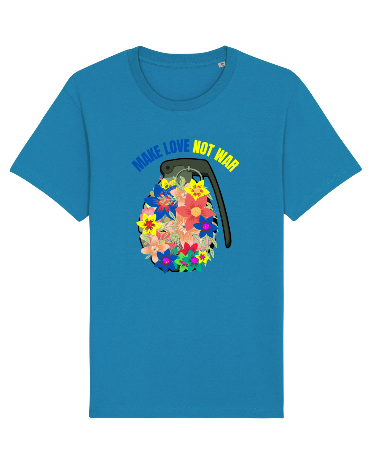 Tricou mânecă scurtă Unisex Rocker Azur