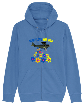Make Love Not War Bright Blue