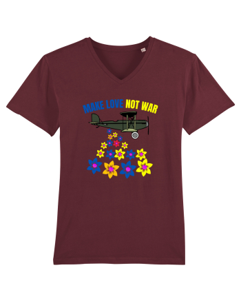 Make Love Not War Burgundy