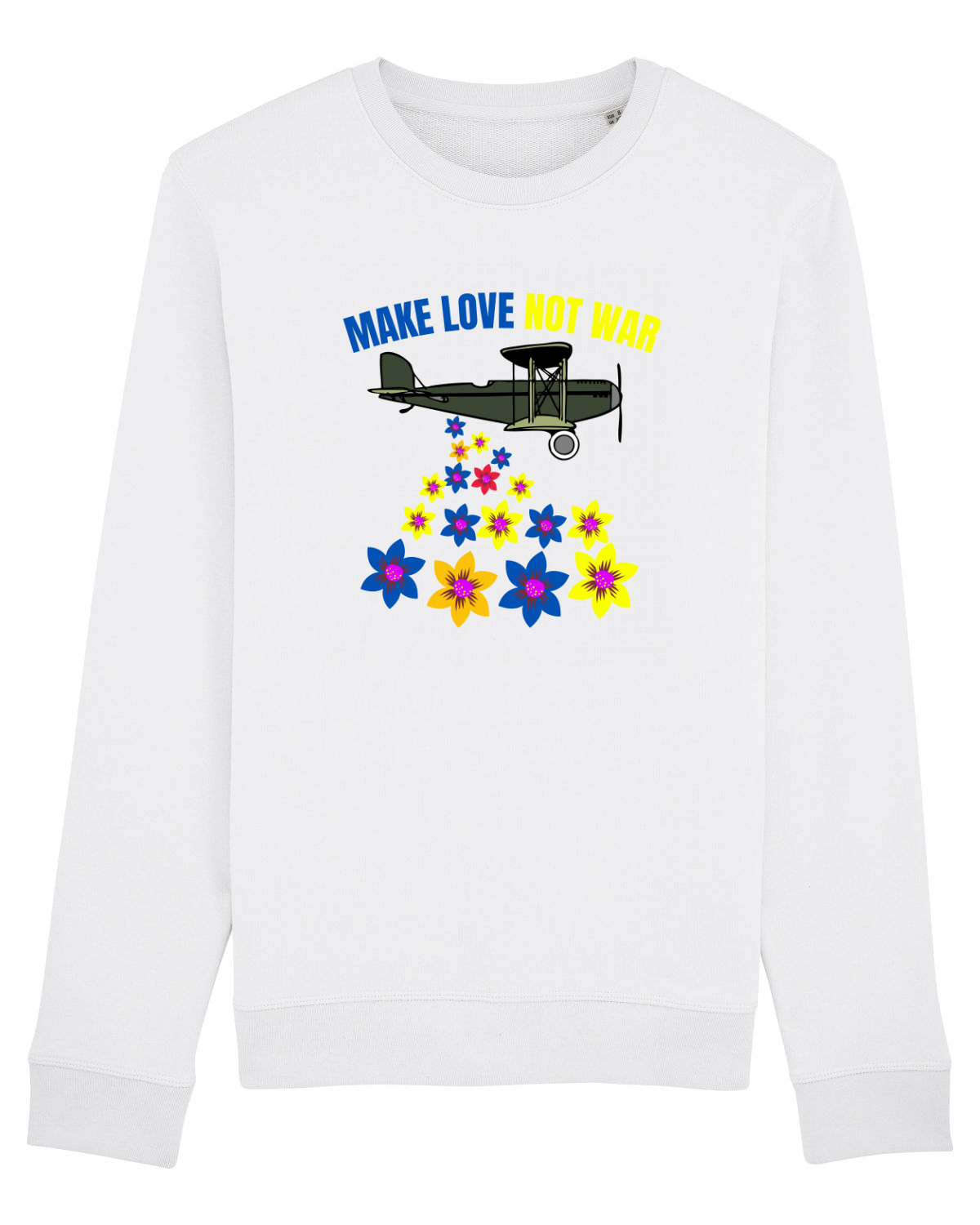 Bluză mânecă lungă Unisex Rise White