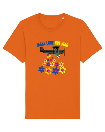 Make Love Not War Bright Orange