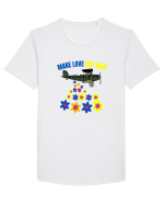 Make Love Not War Tricou mânecă scurtă guler larg Bărbat Skater