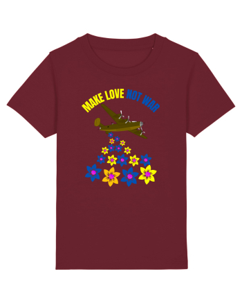 Make Love Not War Burgundy