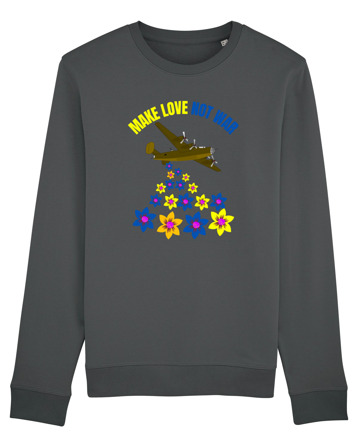 Bluză mânecă lungă Unisex Rise Anthracite