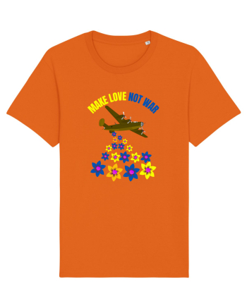 Make Love Not War Bright Orange