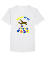Make Love Not War Tricou mânecă scurtă guler larg Bărbat Skater