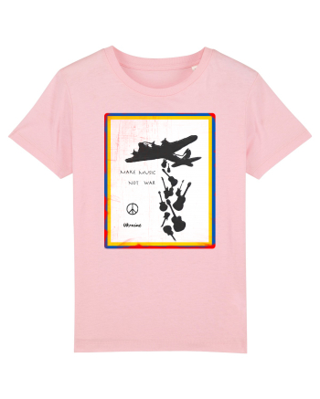 Make music not war Cotton Pink