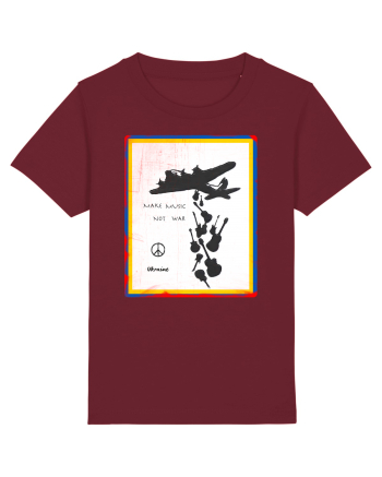 Make music not war Burgundy