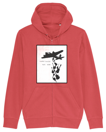 Make music not war Carmine Red