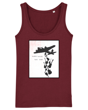 Make music not war Burgundy