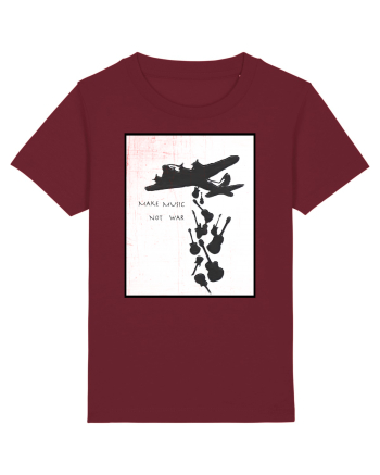 Make music not war Burgundy