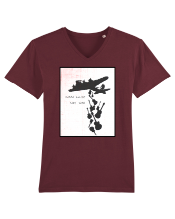 Make music not war Burgundy