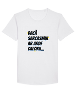 Dacă sarcasmul ar arde calorii Tricou mânecă scurtă guler larg Bărbat Skater