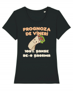 Prognoza de vineri: 100% șanse de-o șaorma Tricou mânecă scurtă guler larg fitted Damă Expresser