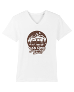 Van Love - Brown Tricou mânecă scurtă guler V Bărbat Presenter