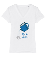 Cărțile te pot vindeca  Tricou mânecă scurtă guler V Damă Evoker