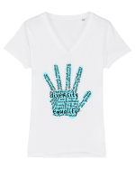 MARK Tricou mânecă scurtă guler V Damă Evoker