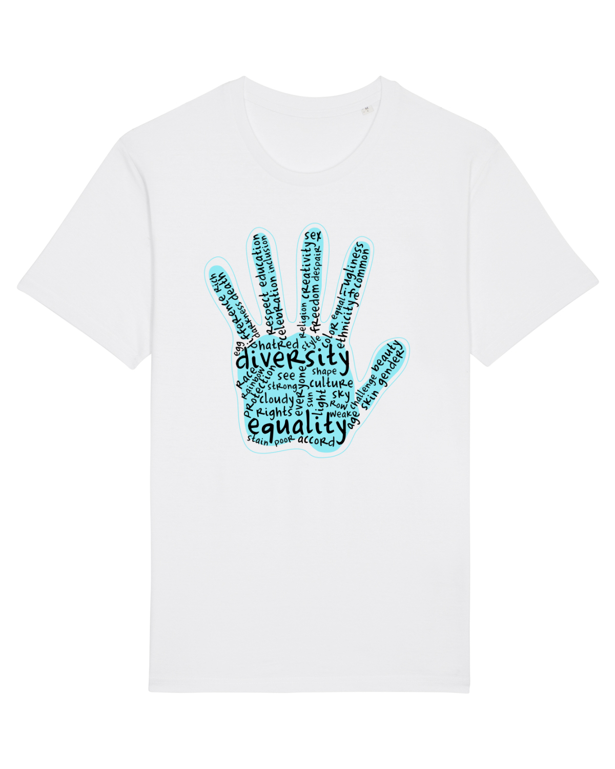 Tricou mânecă scurtă Unisex Rocker White