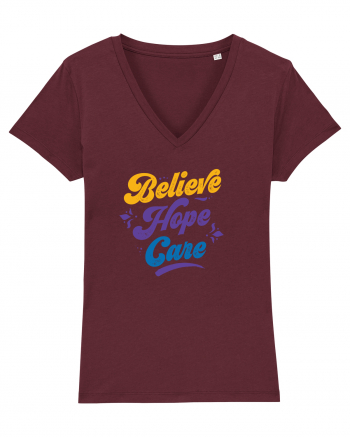 Belive Hope Care Burgundy