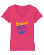 Belive Hope Care Tricou mânecă scurtă guler V Damă Evoker