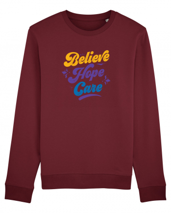 Belive Hope Care Burgundy