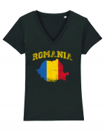 Romania Tricou mânecă scurtă guler V Damă Evoker