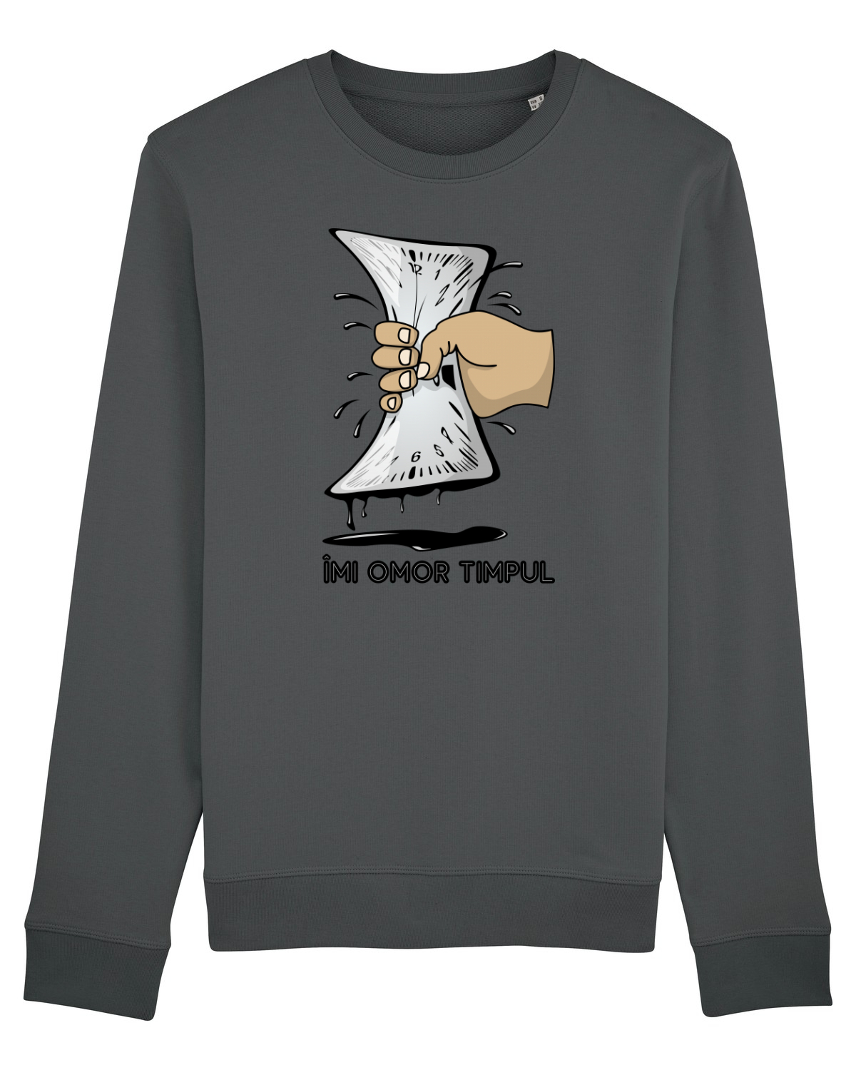 Bluză mânecă lungă Unisex Rise Anthracite