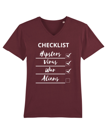 Checklist Hipsters Virus War Aliens Burgundy