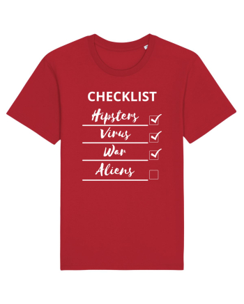Checklist Hipsters Virus War Aliens Red