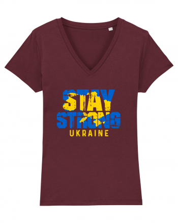 Stay Strong Ukraine Burgundy