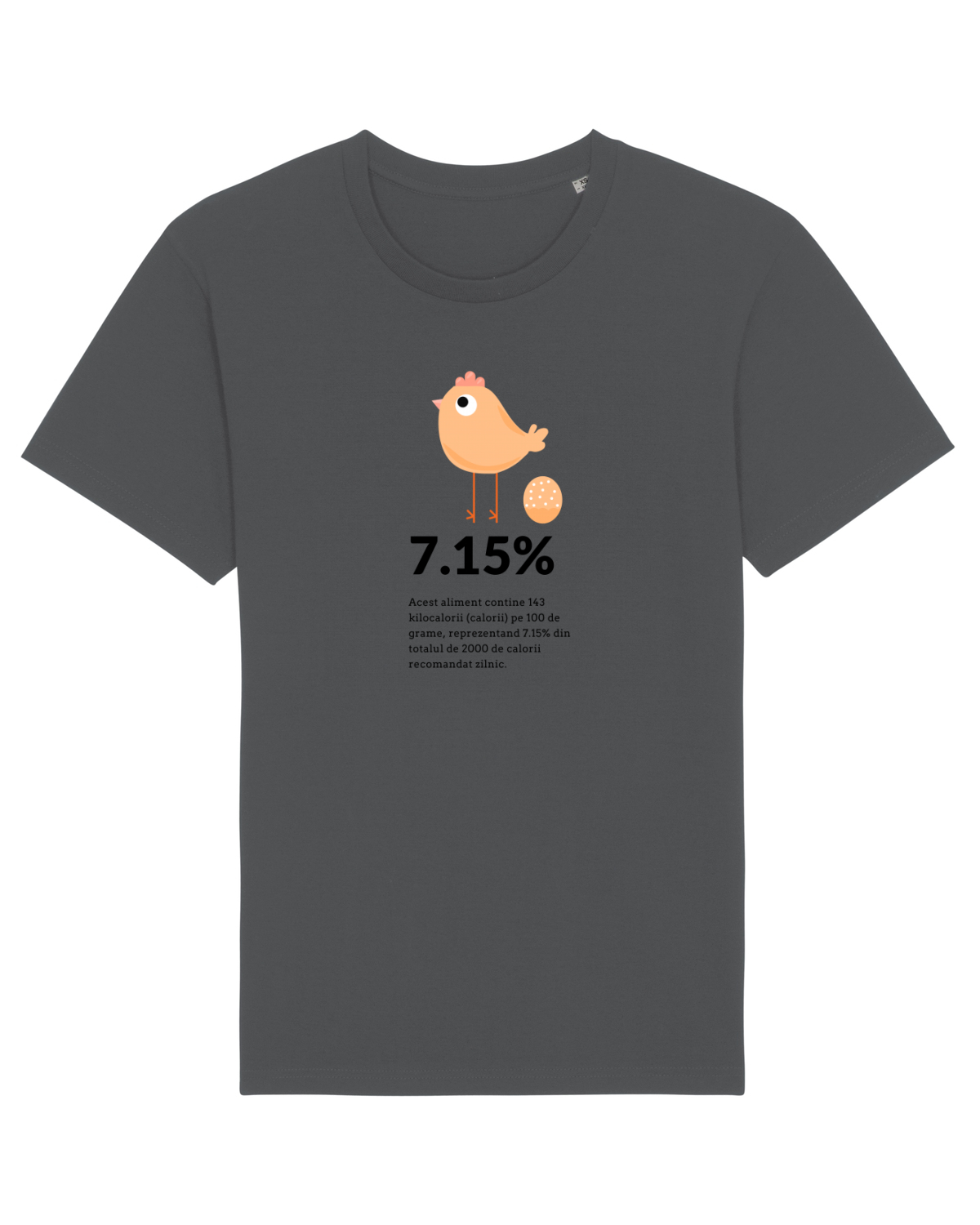 Tricou mânecă scurtă Unisex Rocker Anthracite