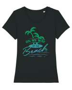 On My Way To The Beach Tricou mânecă scurtă guler larg fitted Damă Expresser