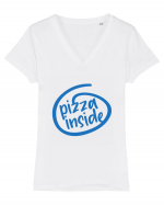 Pizza Inside Tricou mânecă scurtă guler V Damă Evoker