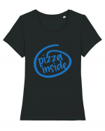 Pizza Inside Tricou mânecă scurtă guler larg fitted Damă Expresser