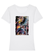 Tokyo Geisha Tricou mânecă scurtă guler larg fitted Damă Expresser