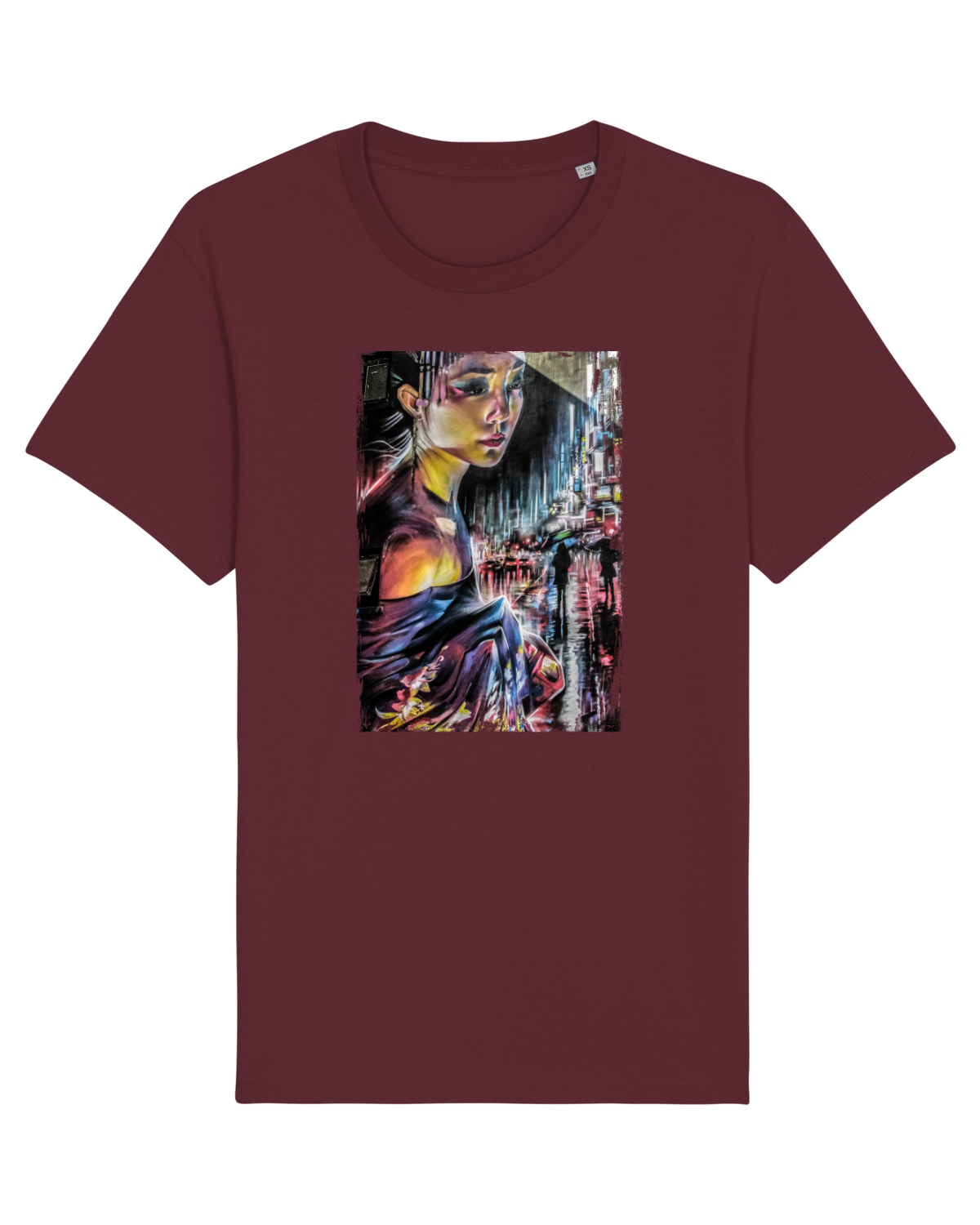 Tricou mânecă scurtă Unisex Rocker Burgundy