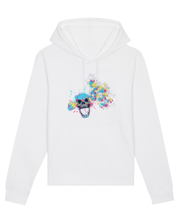 Watercolor Skull White