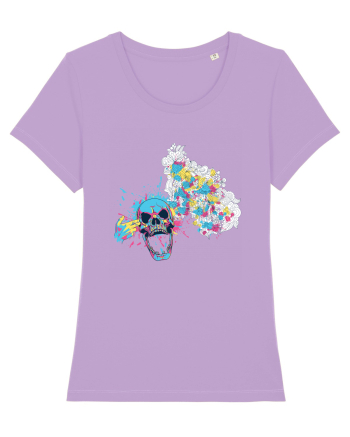 Watercolor Skull Lavender Dawn